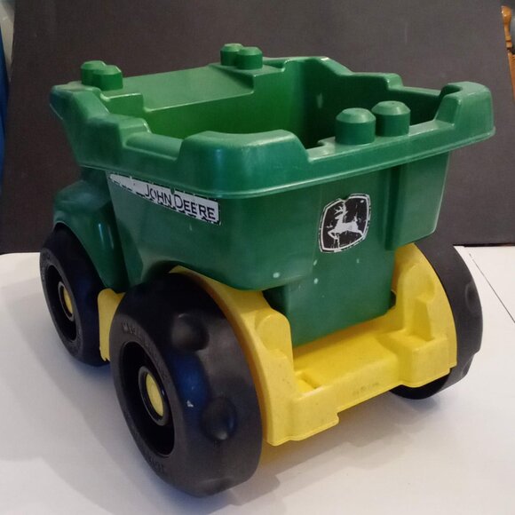 Mega Bloks John Deere Green Dump Truck Well Loved Large Plastic Toy - Picture 4 of 8